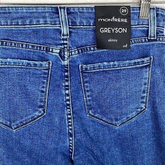NWT Monfrere Greyson Skinny Jeans in Blue Uptown Wash Japanese Denim Sz 29 - Picture 5 of 11